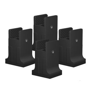 NEW Bed Risers Lifting Legs for Furniture Cabinets Desks Black Sturdy Set of 4